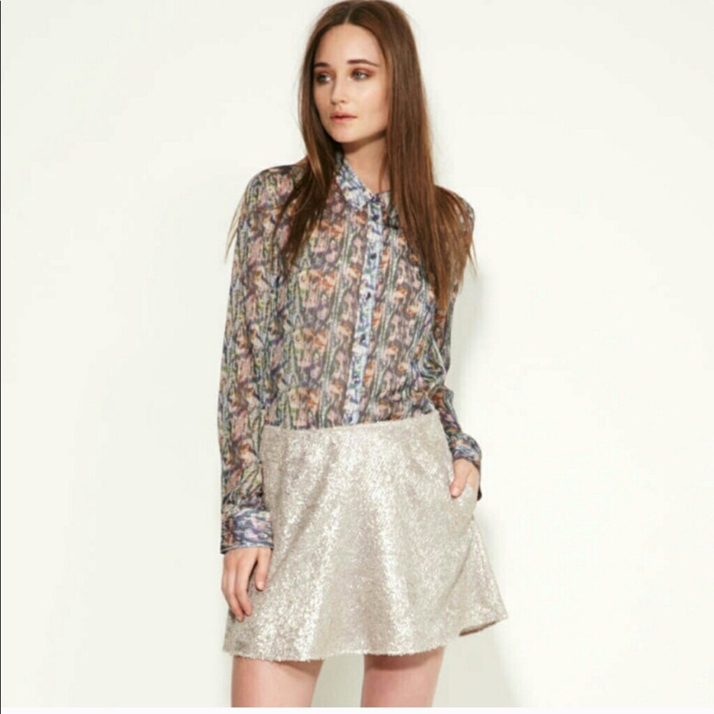 Theysken’s Theory Stavros Metallic Skirt